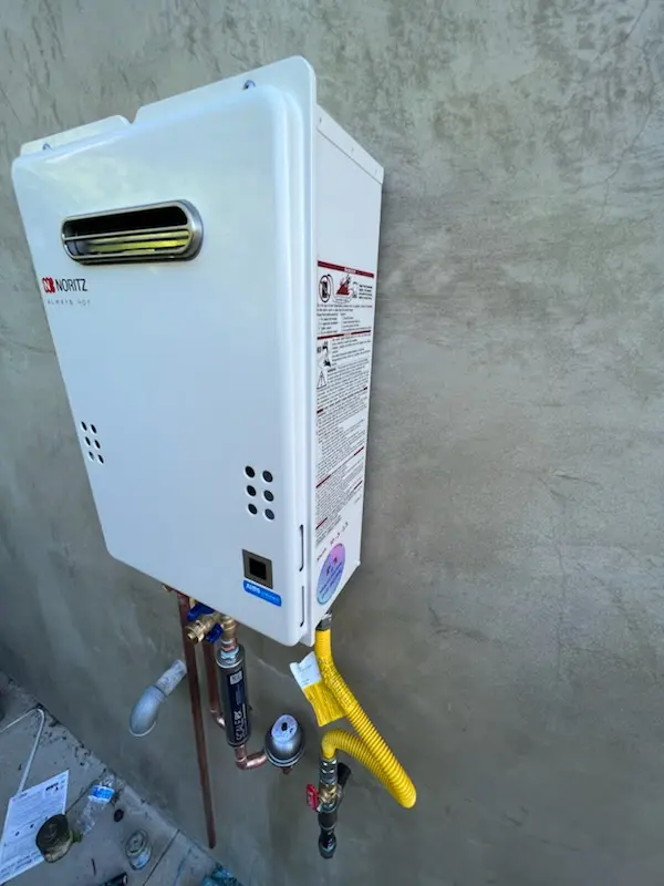 Tankless water heater installation for Stillwood homes